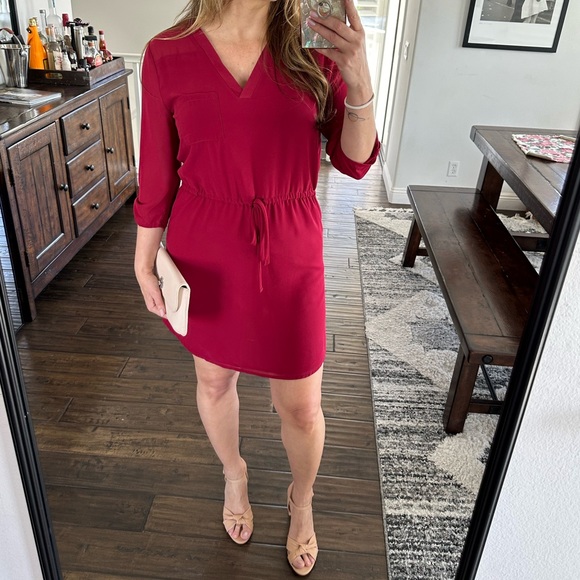 Mini Dress beautiful color Cherry 🍒 Size Medium - Picture 6 of 10